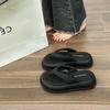 2024 New Summer Platform Outer Wear Women's Flip-flops Trendy Fashion Versatile Clip Toes Beach Shoes Women's Sandals