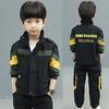 Весна Осень Костюмы для мальчиков Пальто + Брюки 2 шт./Компл. Детская Подростковая Верхняя одежда Спортивный Школьный Костюм