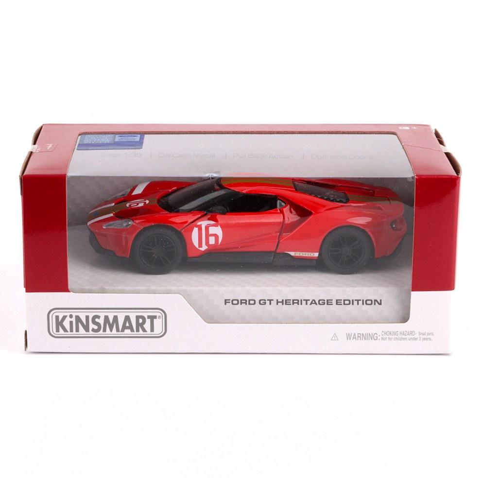 Kinsmart Ford GT Heritage Edition KT5448W Металлическая модель автомобиля, Красный