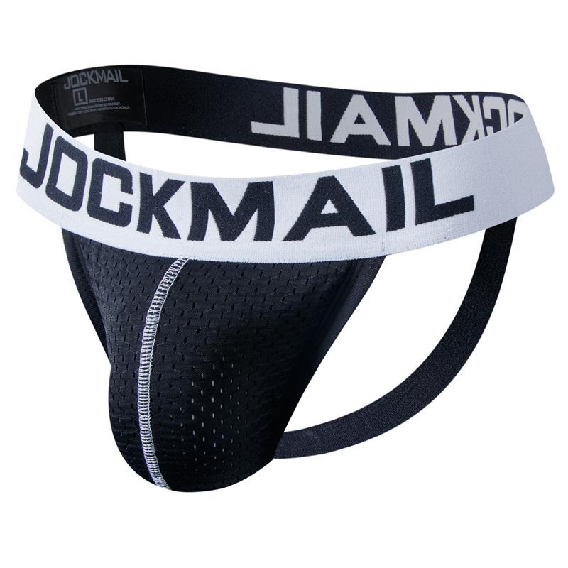 Бандажи JOCKMAIL, модные мужские стринги с низкой талией, нижнее белье, сетчатые дышащие сексуальные бандажи Halo, спортивные повседневные мужские трусы-стринги