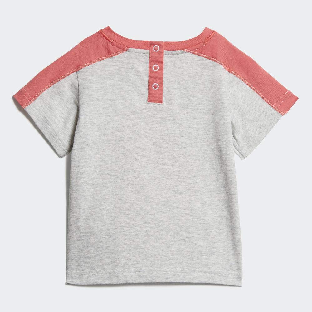 Training Wear I Sport ID Logo Shorts Set FTM85 Kids Pink F13 Japan 60 [Adidas] T-shirt & [Junior] White/Prism (DV1261) (FREE Size)