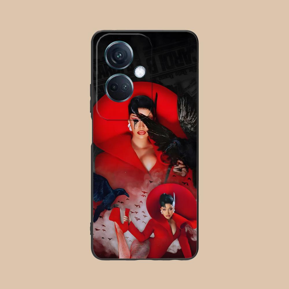 Матовый ТПУ чехол для мобильного телефона Cardi B для OPPO Reno 14 13 12 11 10 9 8 7 6 5 F T Pro 5G Цветная печать