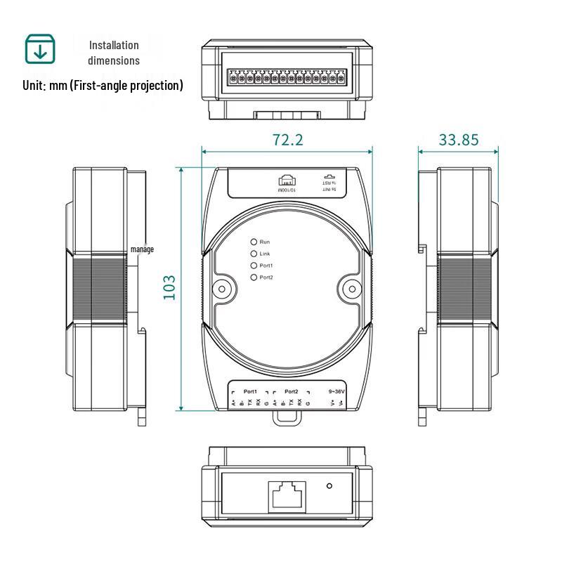Maiwei Industrial Serial to Ethernet Server