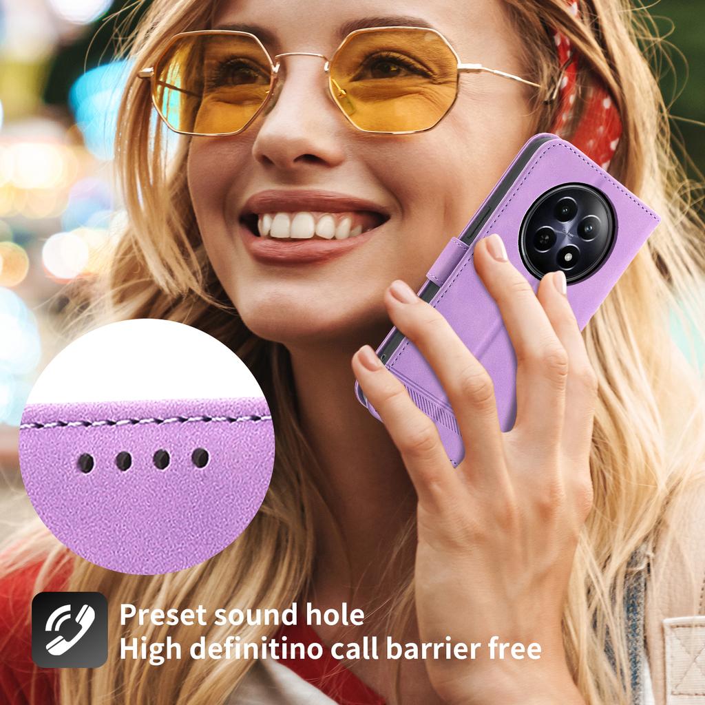DIERFENG DF-03 Чехол-кошелек для телефона для Realme 12 5G/12x 5G Чехол с отпечатанными линиями и слотом для карт