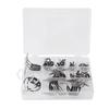 75pcs Stainless Steel Ceramic Fishing Rod Guide Kit Double Feet Eye Rings For Sea Rod
