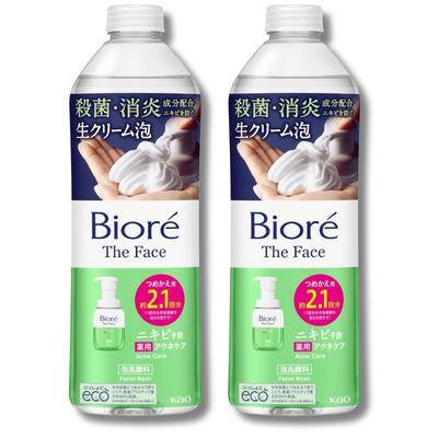 Biore The Face Уход за кожей от акне 340 мл x Сменный блок, (приблизительно. 2.1 использует) 2 упаковки