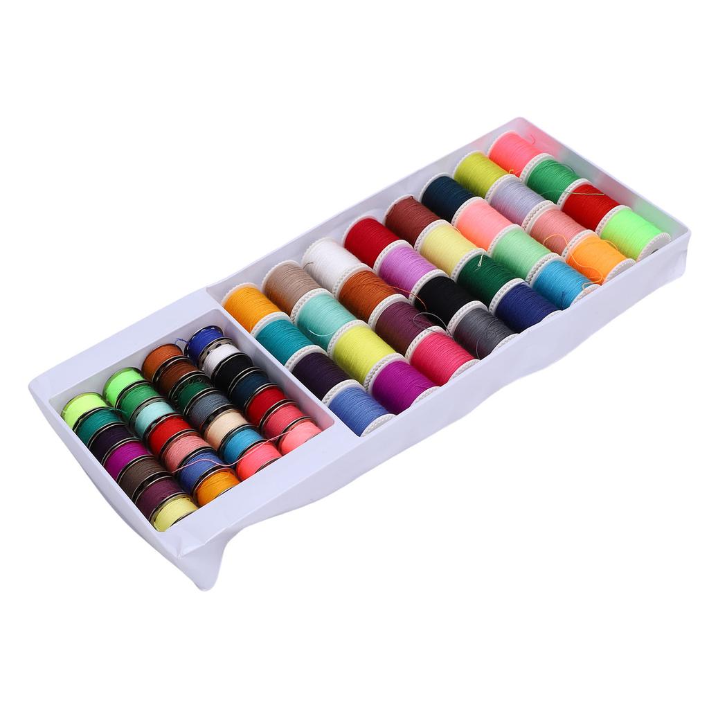 Набор полиэстеровых ниток 32 пластиковые и 28 металлических шпулек разноцветные катушки ниток для швейных проектов