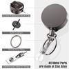 Wire Rope with Belt Clip Retractable Badge Reels ID Card Badge Holder Key Chain Ring Pull Keyring