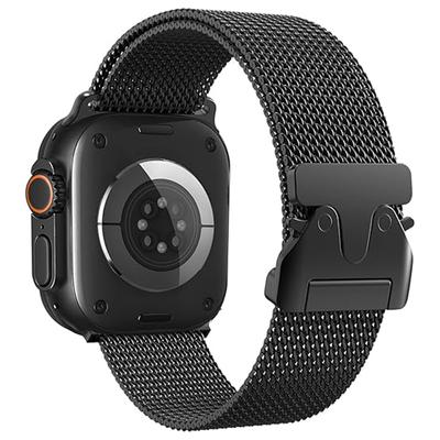 Ремешок Milanese Loop для Apple Watch Band Ultra 2 49 мм 46 мм 45 мм 44 мм 42 мм из нержавеющей стали для iWatch Series 10 9 8 7 6 5 4