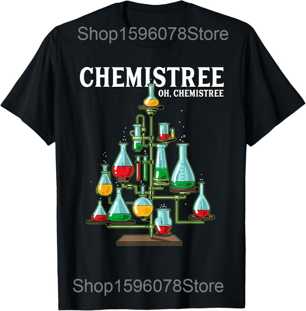 Chemistree Уродливая Рождественская Елка Химия Наука Каламбур Футболки Унисекс Уличная Одежда Футболка С Коротким Рукавом Унисекс Свободная Одежда