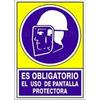 SIGN 609 PLAST.490x345 ''OBLI.USE SCREEN'' IT IS MANDATORY TO USE A PROTECTIVE SCREEN
