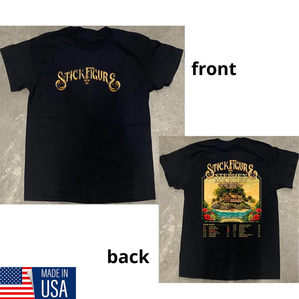 Vtg Stick Figure Tour 2025 Reggae Concert Dates T-Shirt Black S-5XL