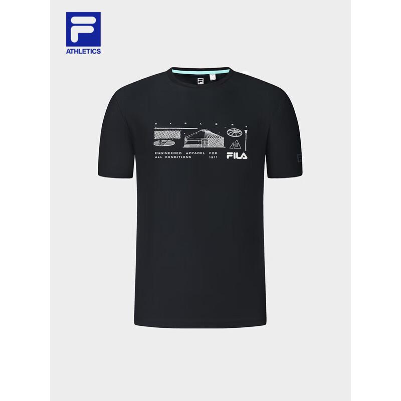 Fila Мужская вязаная футболка с коротким рукавом и круглым вырезом