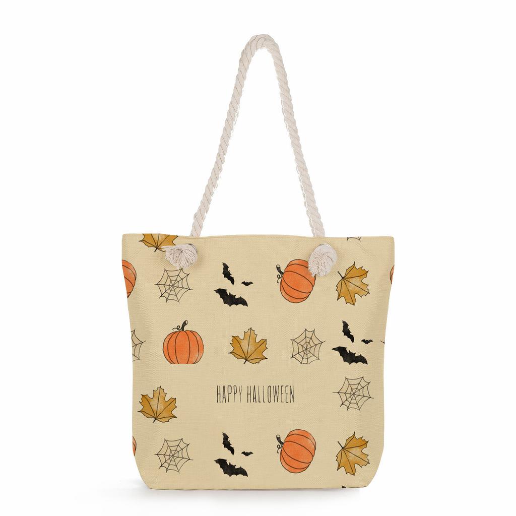 Creative Rabbit print thick rope single-shoulder beach bag 7247 CLE