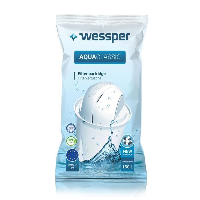 Фильтр для воды - Wessper - AquaClassic - Совместимый с BRITA Classic - 150 л - 4 этапа фильтрации