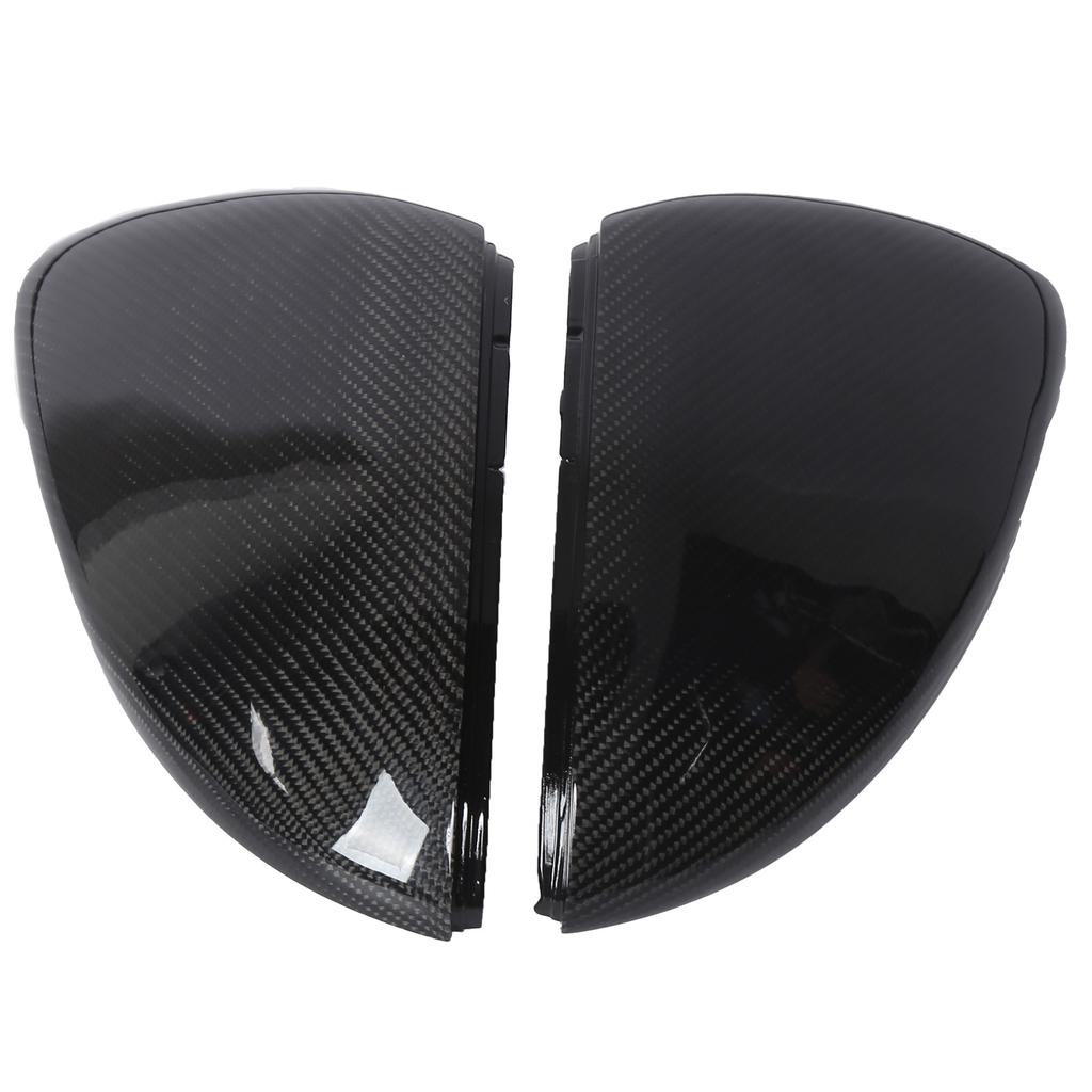 2PCS Rearview Mirror Cover Carbon Fiber Replaceable Backing Car Replacement for MK7 MK7.5 R