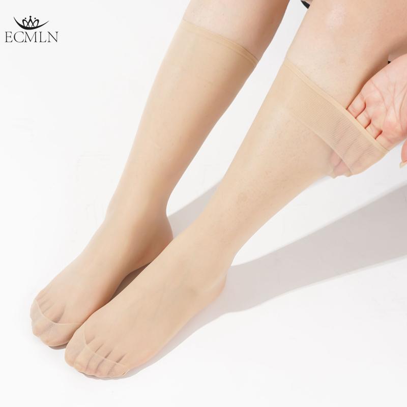 Летние женские носки до щиколотки, противоскользящие носки, невидимые прозрачные бесшовные носки с защитой от зацепов, чулки до щиколотки, женские ультратонкие нейлоновые чулки
