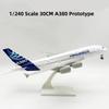 Масштаб 1/240 Выставочный 380 Прототип Авиакомпании Airbus 30СМ Сувенир A380 Детская Игрушка Смоляная Реплика с Колесами Модель Самолета Коллекция