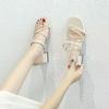 Sandals Girl 2025 New Thick Heel High Heel Two Wear Square Heel Middle Heel Strap Summer Fairy Style Skirt Shoes