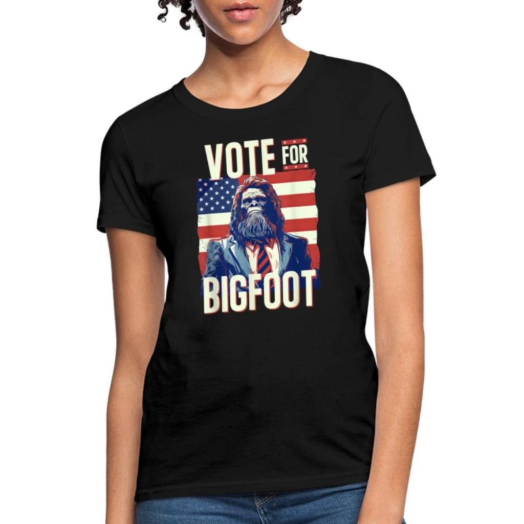 Vote for Bigfoot Humorous Political Design Women's T-Shirt