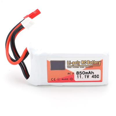 11.1V 850mAh 45C LiPo аккумуляторная батарея JST Plug для радиоуправляемых машин, лодок, вертолетов