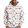 Halloween Print Men's Loose Hooded Sweatshirt