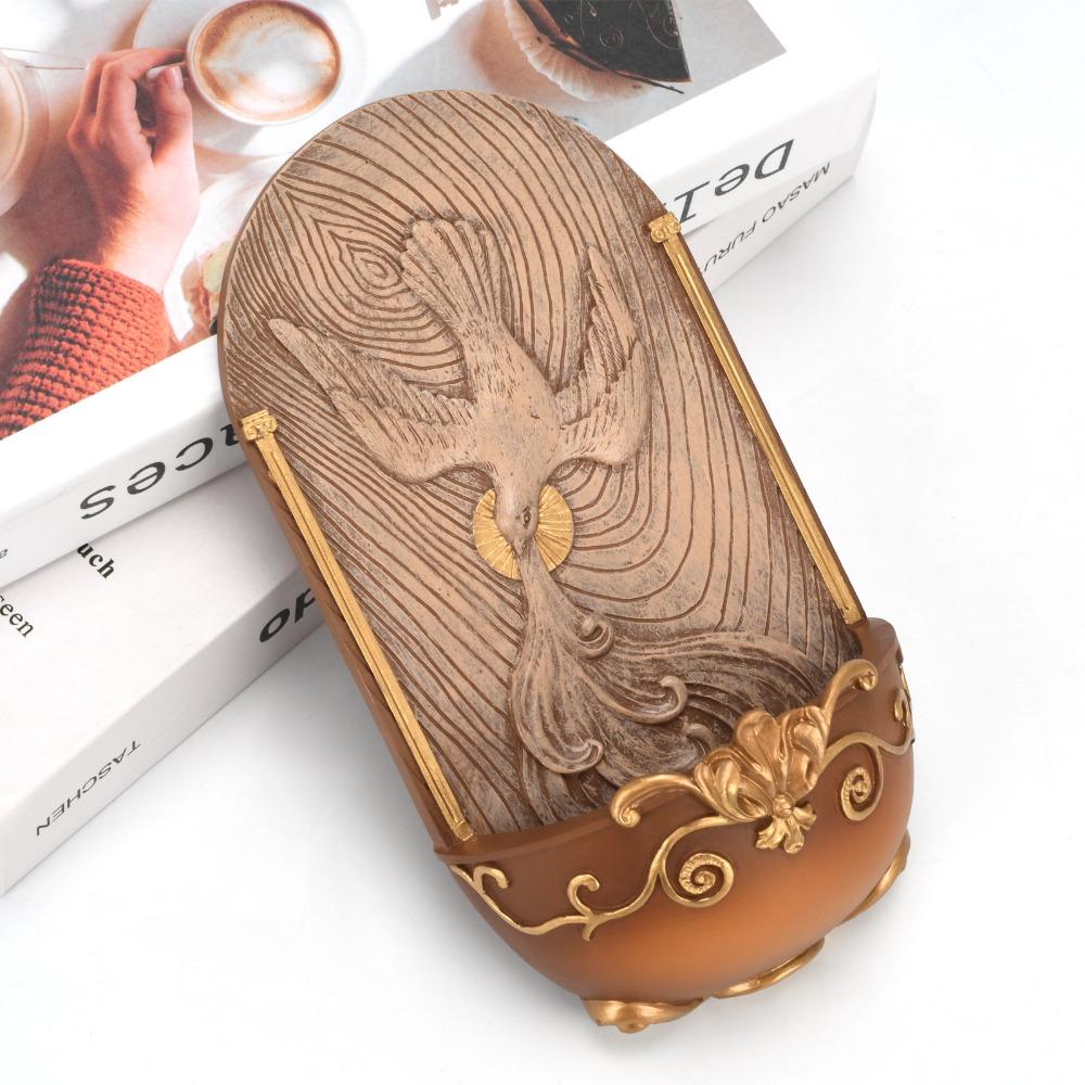 The Trinity Dove Holy Spirit Holy Water Font Wall Plaque Resin Religious For Home Decor And First Communion