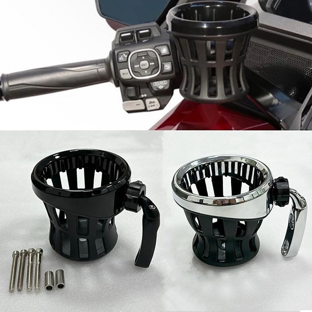 Universal Motorcycle Cup Holder, Adjustable Scooter ATV Water Bottle Handlebar Drink Cup Holder Mount Cage for Bike and Motorcycles