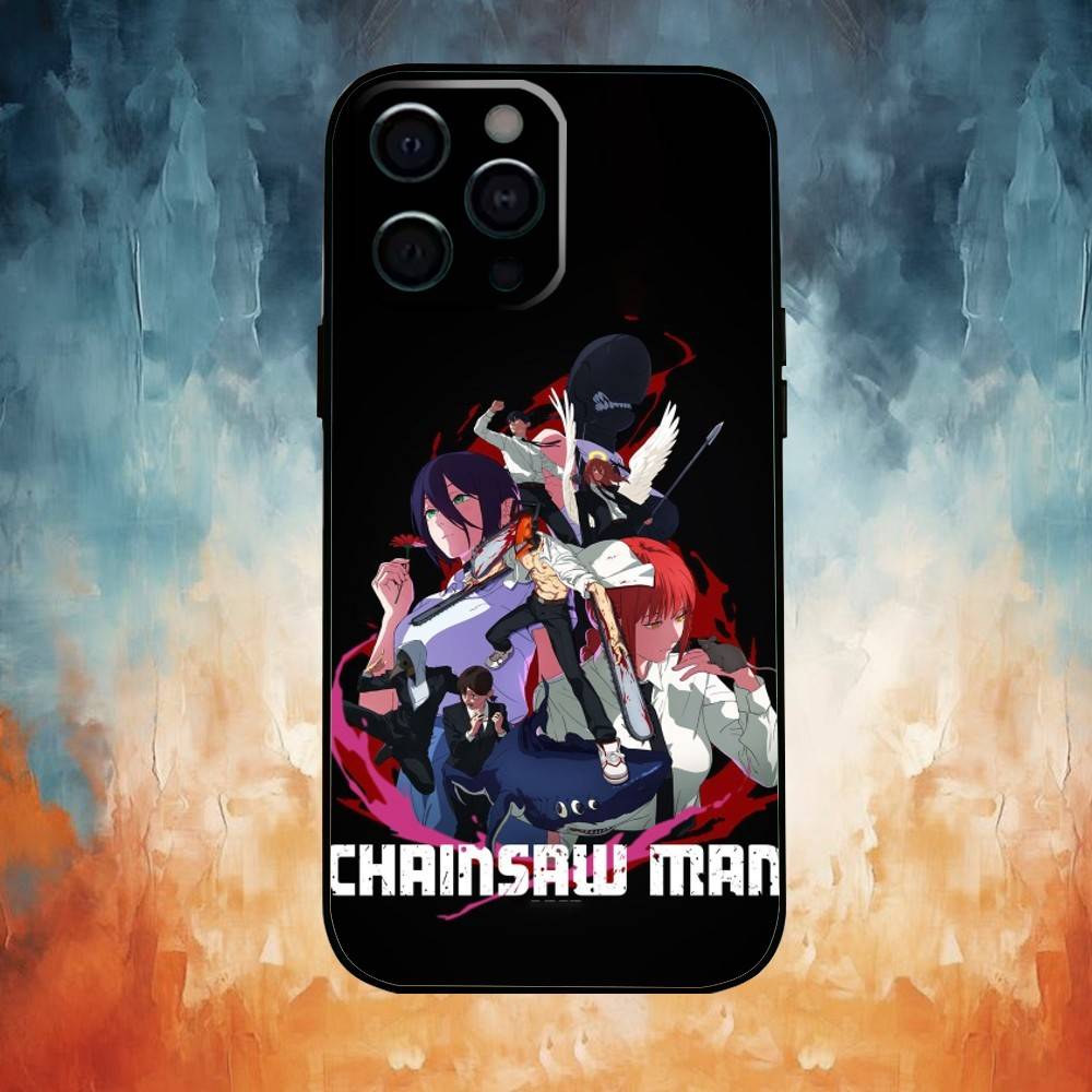 Чехол для телефона C-Chainsaw Man R-Reze Arc для iPhone17,16,15,14,13,12,11 Plus,Pro Max Мягкий черный чехол