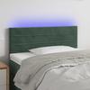 VidaXL LED Headboard Bedroom Furniture Single Bed Accessory Headboard Bed Frame Interior Dark Green 3121797