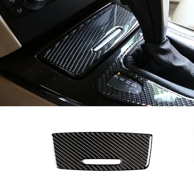 For BMW 3 Series E90 E92 E93 2005-2012 Soft Carbon Fiber Car Center Console Gearshift Panel Cover Trim Sticker Car Accessories