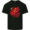 Torn China Flag Chinese Day Football Unisexs Light Cotton Tshirt