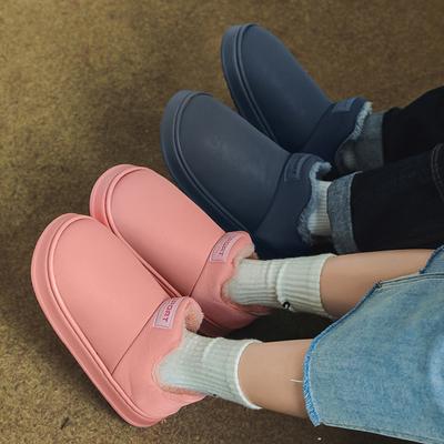 Мода 2024 года, новые зимние ботинки для пар, утолщенные, для дома и улицы, идеальные однотонные, простые, модные, хлопковые, для улицы, для мужчин