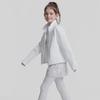 Свободная белая куртка на молнии для девочек для занятий йогой и спортом на открытом воздухе - коллекция осень/зима