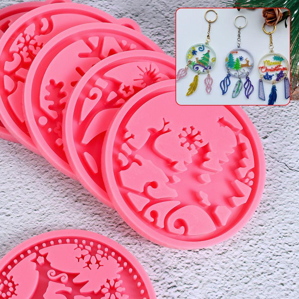 Crafts Clay Mold Cake Tools Christmas Ball Mold Silicone Moulds Keychain Molds Jewelry Making Tool