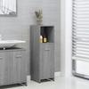 825838 vidaXL Bathroom Cabinet Sonoma Grey 30x30x95 Cm Engineered Wood
