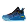 Li Ning Thunder Mid Support Stability Rebound High-Top Basketball Shoes Kids Basketball Shoes Black Blue YKBS054-5
