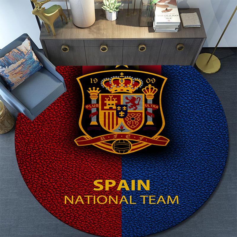 Spain Art pattern round rug,Carpet Rug for Living Room Bedroom Playroom ,Non-slip Floor Mat,Holiday Gifts and Birthday Gifts.