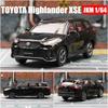 1/64 TOYOTA Highlander XSE Hybrid Миниатюрная модель JKM 1/64 Премиум внедорожник Игрушечная машинка Автомобиль Свободные колеса Литой сплав Коллекция Подарочный подарок