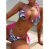 Сексуальный леопардовый микро бикини женский купальник женский купальник стринги комплекты бикини бразильский Холтер пляжная одежда женские купальные костюмы