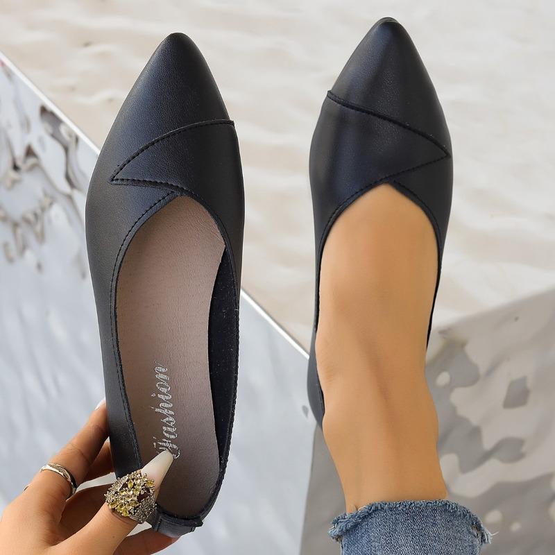 Fashion Ladies Shoes 2024 Hot Sale Slip On Women's Flats Office Daily Flats Women Shallow Pointed Toe Soft Bottom Flat with Shoes Women