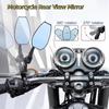 1 Pair Aluminum Zinc Zinc Alloy Motorcycle Rear View Mirror Angle Adjustable Handlebar Mirrors  for Scooter
