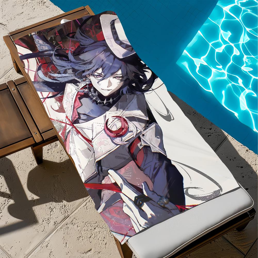 Honkai Star game RailAshveil Towel Large Quick-Drying Microfiber soft Beach Towel for Travel Fitness Sauna Bathing Camping