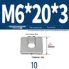 304 Stainless Steel Thickened Square Flat Washer for Curtain Wall (M4-M16)