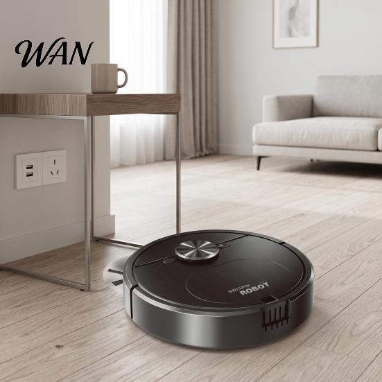 Robot Mop And Vacuum Combo Sweeping Slim Body Compact with Extended Brush Design USB Charging Cleaner 3-in-1 for Household Small Diameter Floor