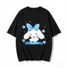 2026 New Arrival Kawaii Cinnamoroll Blue Bow Print Couple T Shirts Casual Loose Family Matching Outfits Parentchild Tees Tops