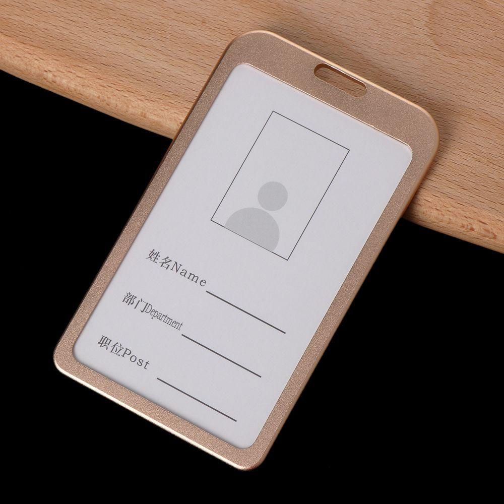 Металлический карманный чехол для удостоверения личности, защитная бизнес-обложка, держатель для ID-карты со шнурком, пропуск для работы