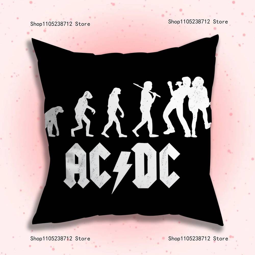 Крутые чехлы на подушки с изображением певца A-ACDC Rock Band, мультяшные, декоративные для дивана, для дома, двусторонняя печать, короткий плюш, милые чехлы на подушки
