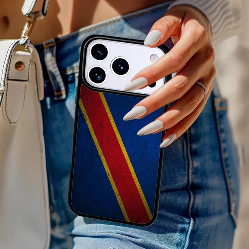 Democratic Republic of Congo Flag Phone Case For iPhone 17 Air 14 15 13 12 Max Cover For Apple 16 16e 11 Pro Max Plus Coque