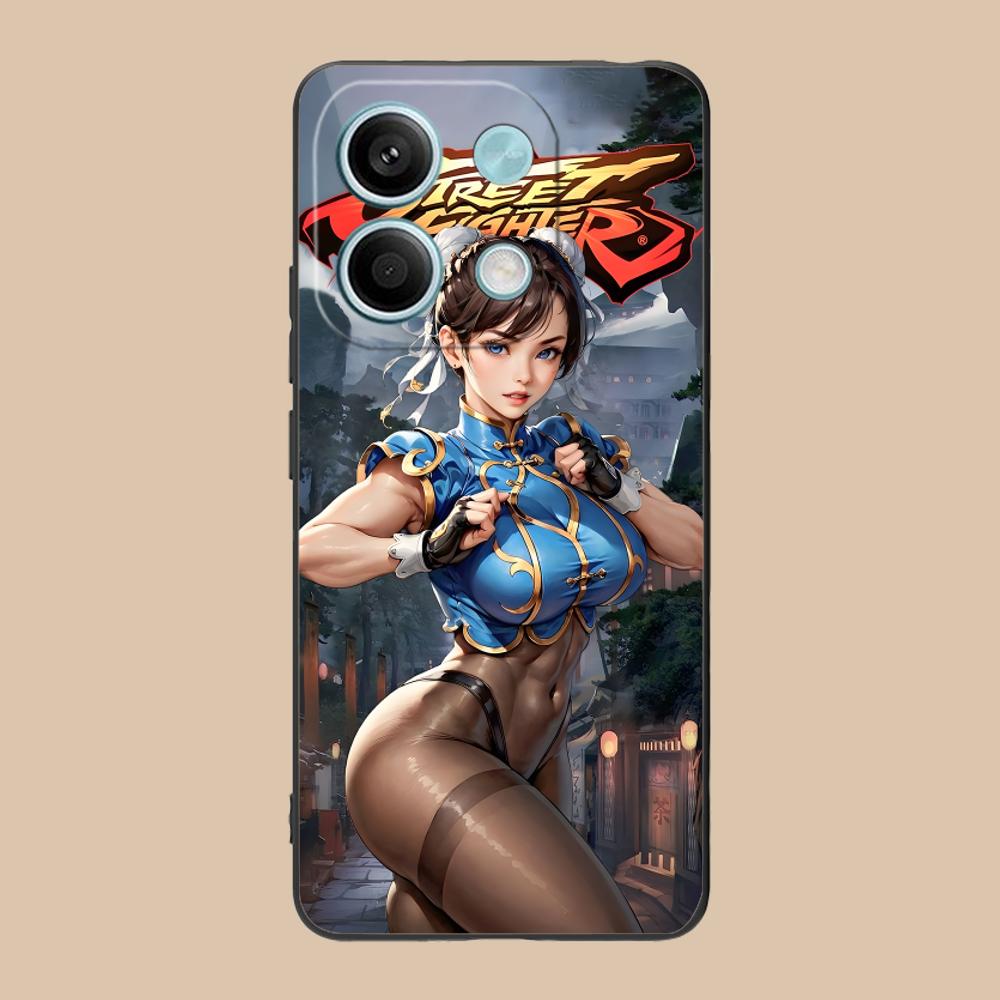 Чехол для телефона Street Fighter Chunli для Xiaomi 15 14 13 12 Mi 11 T Ultra Lite Pro S X 5G Цветной печатный чехол Чехол для мобильных телефонов